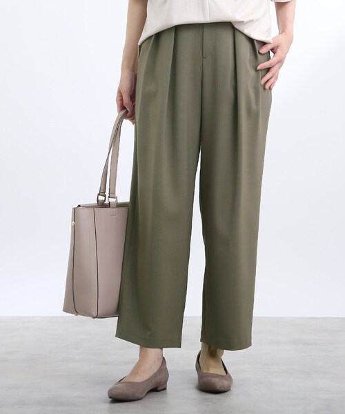 Reflect（リフレクト）の「◆【UVカット/接触冷感/洗える】ドライタッチテーパードパンツ（その他パンツ・レディース・カーキ/ブラック/ブルー・17/15 /07/11/09/13）」の2枚目の写真