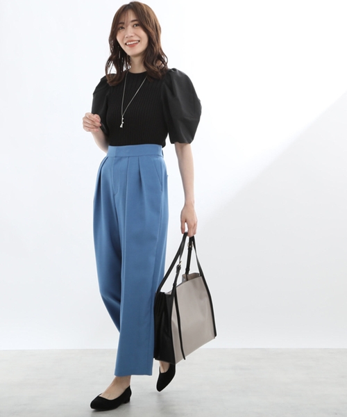 Reflect（リフレクト）の「◆【UVカット/接触冷感/洗える】ドライタッチテーパードパンツ（その他パンツ・レディース・カーキ/ブラック/ブルー・17/15 /07/11/09/13）」の12枚目の写真