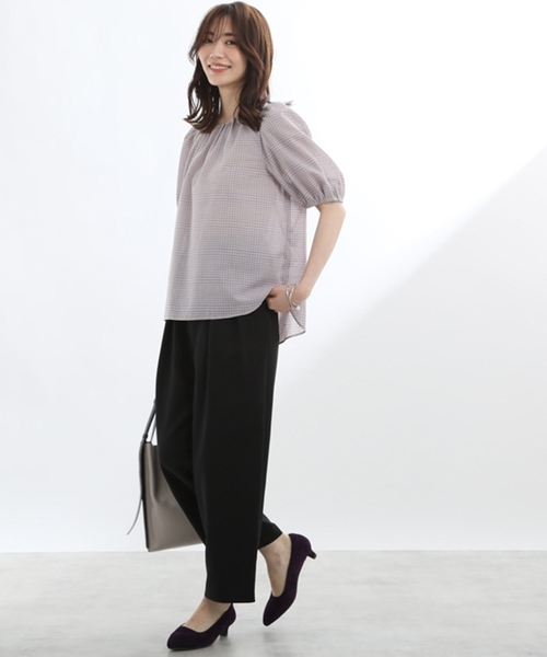 Reflect（リフレクト）の「◆【UVカット/接触冷感/洗える】ドライタッチテーパードパンツ（その他パンツ・レディース・カーキ/ブラック/ブルー・17/15 /07/11/09/13）」の15枚目の写真