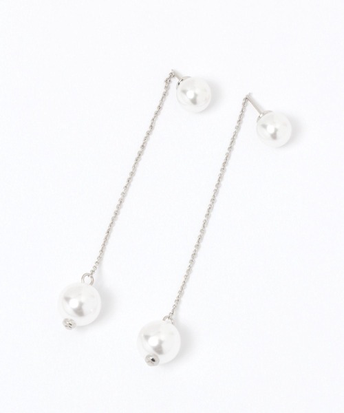 LEPSIM(レプシィム)の「アソートロングパールピアス 162370(ピアス(両耳用)・レディース・シルバー/ゴールド・ONE SIZE)」の3枚目の写真