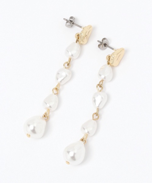 LEPSIM(レプシィム)の「アソートロングパールピアス 162370(ピアス(両耳用)・レディース・シルバー/ゴールド・ONE SIZE)」の4枚目の写真