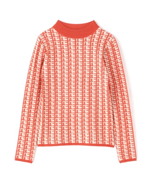 N.（N. Natural Beauty Basic）（エヌエヌナチュラルビューティーベーシック）の「【松井愛莉さん着用】◆バイカラージャガードコンパクトニット（ニット/セーター・レディース・ブラウン/グリーン/レッド・MEDIUM）」の21枚目の写真