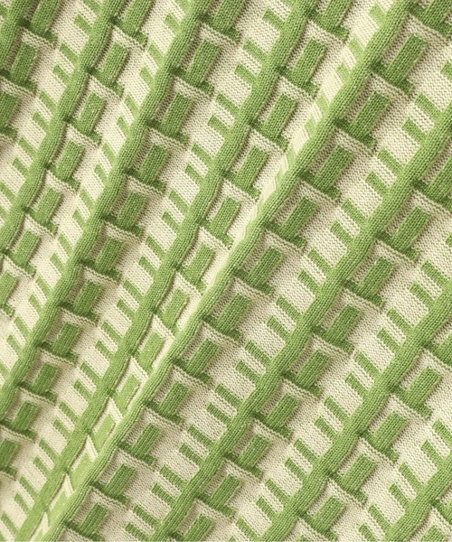 N.（N. Natural Beauty Basic）（エヌエヌナチュラルビューティーベーシック）の「【松井愛莉さん着用】◆バイカラージャガードコンパクトニット（ニット/セーター・レディース・ブラウン/グリーン/レッド・MEDIUM）」の22枚目の写真