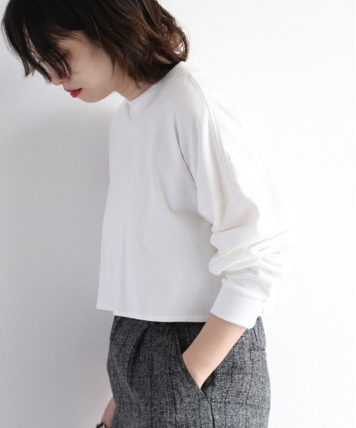 cepo(セポ)の「タンタケ ショート丈ロンTee(Tシャツ/カットソー・レディース・ブラック/パープル/オフホワイト・M)」の12枚目の写真