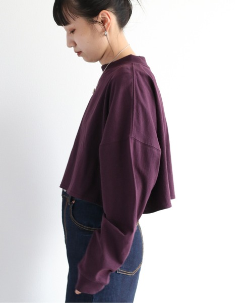 cepo(セポ)の「タンタケ ショート丈ロンTee(Tシャツ/カットソー・レディース・ブラック/パープル/オフホワイト・M)」の4枚目の写真