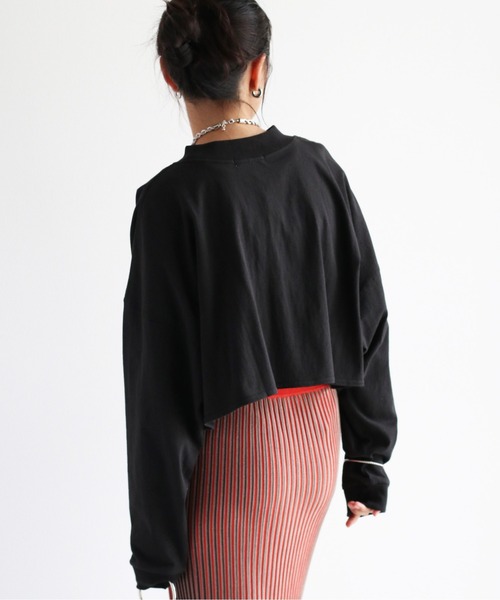 cepo(セポ)の「タンタケ ショート丈ロンTee(Tシャツ/カットソー・レディース・ブラック/パープル/オフホワイト・M)」の17枚目の写真