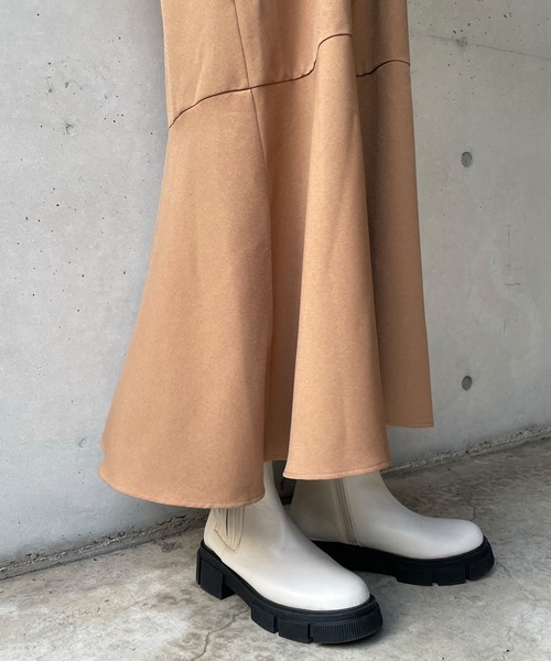 DouDou（ドゥドゥ）の「【新色追加】パフスリーブワンピース（ワンピース・レディース・ブラック/ベージュ/グレイッシュベージュ・FREE）」の6枚目の写真