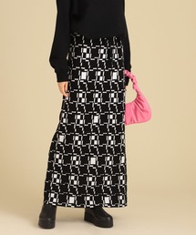 Ray BEAMS | Ray BEAMS / ジオメトリック ニット スカート(スカート)