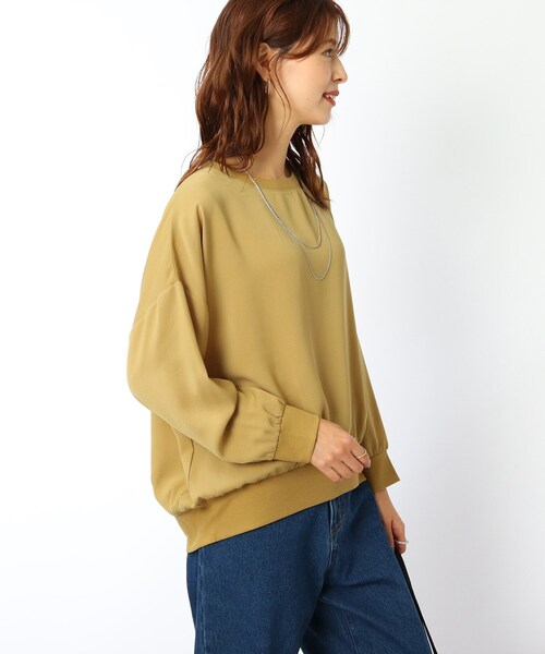 DRESKIP(ドレスキップ)の「◆【洗える】イージーケア ゆったりリブ切り替えブラウス(シャツ/ブラウス・レディース・ライトブルー/ブラック/カーキ/サンドベージュ/マスタード/パープル系・00)」の15枚目の写真