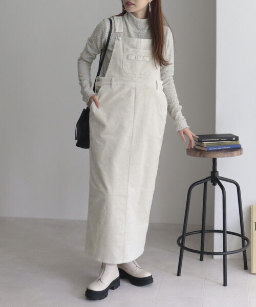 GEVACO（ゲバコ）の「【GEVACO/ゲバコ】コーデュロイ ジャンスカ（ジャンパースカート・レディース・チャコールグレー/ベージュ/アイボリー・38）」の14枚目の写真