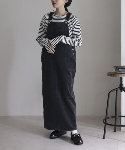 GEVACO（ゲバコ）の「【GEVACO/ゲバコ】コーデュロイ ジャンスカ（ジャンパースカート・レディース・チャコールグレー/ベージュ/アイボリー・38）」の21枚目の写真