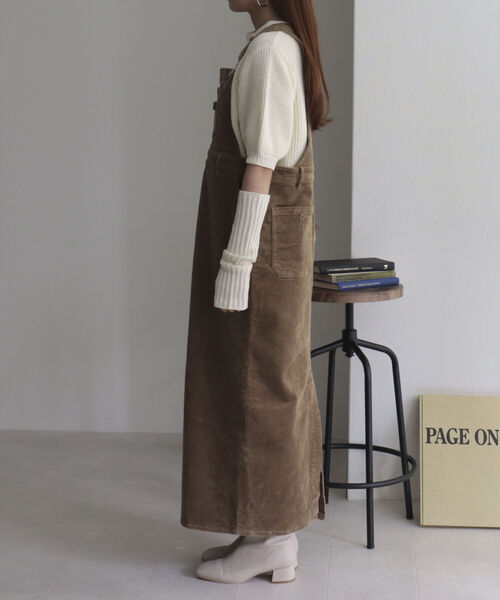GEVACO（ゲバコ）の「【GEVACO/ゲバコ】コーデュロイ ジャンスカ（ジャンパースカート・レディース・チャコールグレー/ベージュ/アイボリー・38）」の16枚目の写真