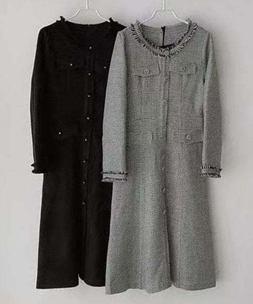 ELCY（エルシー）の「【ELCY】コート風ロングワンピース（ワンピース  