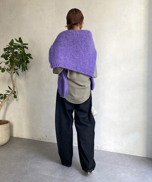 DouDou(ドゥドゥ)の「ジョーゼット袖リブプルオーバー(シャツ/ブラウス・レディース・チャコールグレー/オフホワイト/カーキ・FREE)」の19枚目の写真