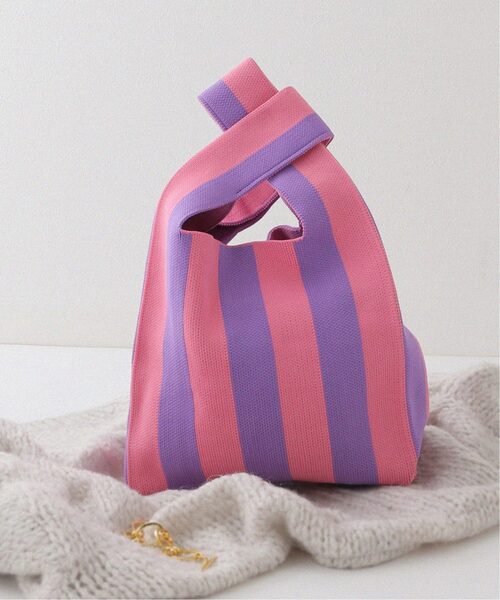 JOURNAL STANDARD relume(ジャーナルスタンダード レリューム)の「《追加》RELUMEニットバッグ(ハンドバッグ・レディース・ブラウン/グリーン/ダークパープル・FREE)」の3枚目の写真