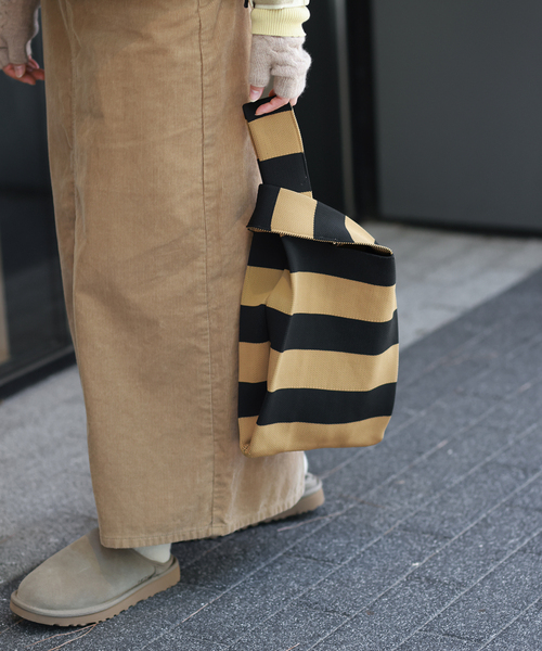 JOURNAL STANDARD relume(ジャーナルスタンダード レリューム)の「《追加》RELUMEニットバッグ(ハンドバッグ・レディース・ブラウン/グリーン/ダークパープル・FREE)」の6枚目の写真