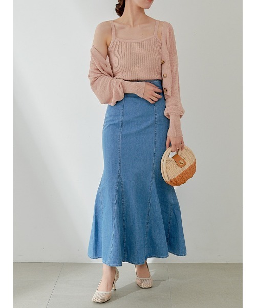 Stylevoice for xxx(スタイルヴォイスフォー)の「マーメイドデニムスカート(デニムスカート・レディース・ライトブルー・SMALL/MEDIUM)」の21枚目の写真