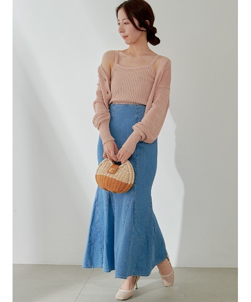 Stylevoice for xxx(スタイルヴォイスフォー)の「マーメイドデニムスカート(デニムスカート・レディース・ライトブルー・SMALL/MEDIUM)」の12枚目の写真