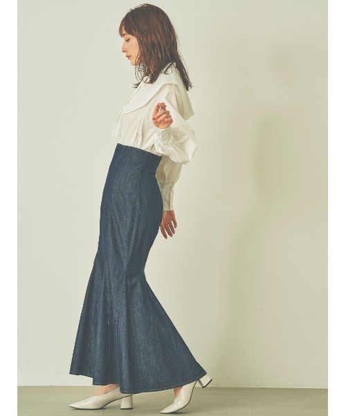Stylevoice for xxx(スタイルヴォイスフォー)の「マーメイドデニムスカート(デニムスカート・レディース・ライトブルー・SMALL/MEDIUM)」の6枚目の写真