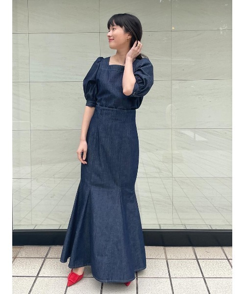 Stylevoice for xxx(スタイルヴォイスフォー)の「マーメイドデニムスカート(デニムスカート・レディース・ライトブルー・SMALL/MEDIUM)」の7枚目の写真