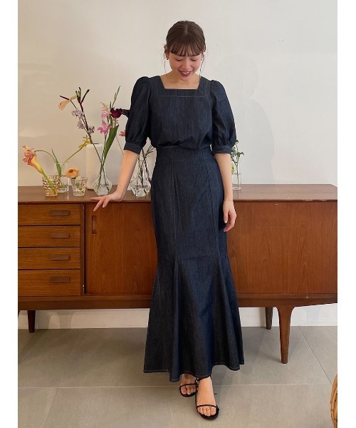 Stylevoice for xxx(スタイルヴォイスフォー)の「マーメイドデニムスカート(デニムスカート・レディース・ライトブルー・SMALL/MEDIUM)」の13枚目の写真