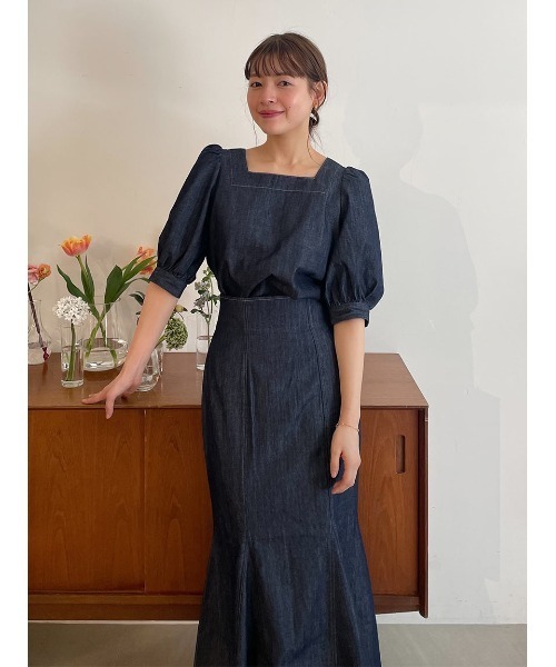 Stylevoice for xxx(スタイルヴォイスフォー)の「マーメイドデニムスカート(デニムスカート・レディース・ライトブルー・SMALL/MEDIUM)」の8枚目の写真