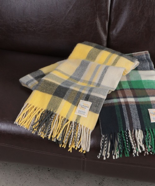 ikka（イッカ）の「抗菌加工マルチチェックマフラー（マフラー・レディース・イエロー/パープル/レッド/グリーン/ブラック/ブルー・FREE）」の5枚目の写真