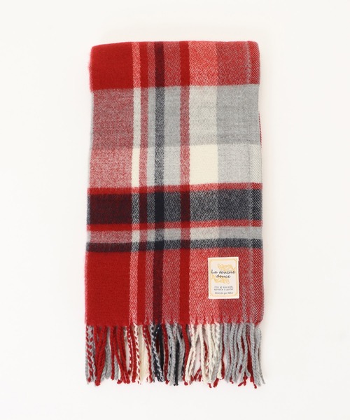 ikka（イッカ）の「抗菌加工マルチチェックマフラー（マフラー・レディース・イエロー/パープル/レッド/グリーン/ブラック/ブルー・FREE）」の11枚目の写真