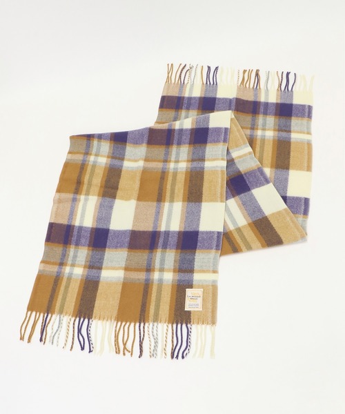 ikka（イッカ）の「抗菌加工マルチチェックマフラー（マフラー・レディース・イエロー/パープル/レッド/グリーン/ブラック/ブルー・FREE）」の12枚目の写真