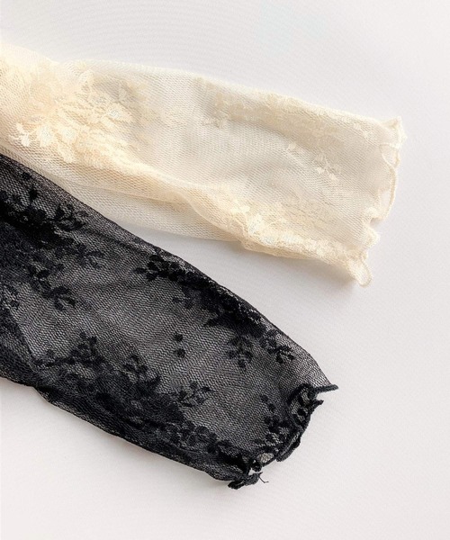 Q（キュー）の「レーシータートル（Tシャツ/カットソー・レディース・ブラック/ベージュ・MEDIUM）」の5枚目の写真