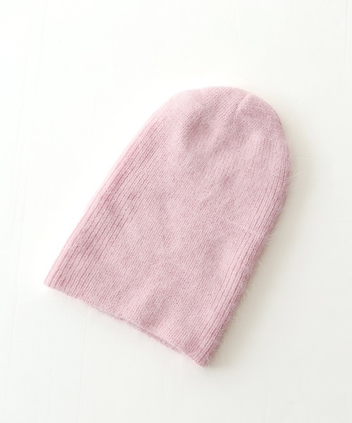 BLUEEAST(ブルーイースト)の「アンゴラニットビーニー(ニットキャップ/ビーニー・レディース・ブラック/ベージュ/ブラウン/グレー/アイボリー/ピンク・FREE)」の15枚目の写真