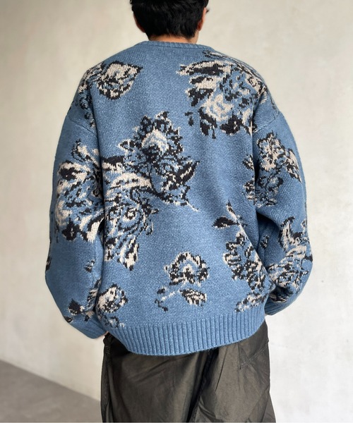 CPCM(シーピーシーエム)の「ジャガード総柄ニットプルオーバー(ニット/セーター・メンズ・ブルー/ブラック・MEDIUM/LARGE)」の18枚目の写真