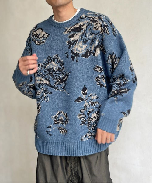 CPCM(シーピーシーエム)の「ジャガード総柄ニットプルオーバー(ニット/セーター・メンズ・ブルー/ブラック・MEDIUM/LARGE)」の19枚目の写真