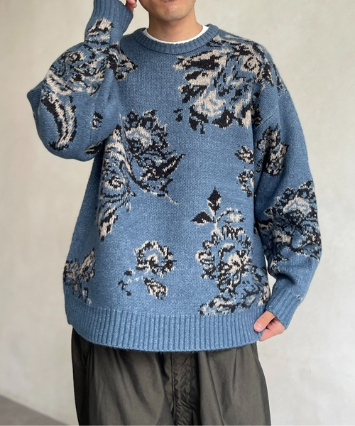 CPCM(シーピーシーエム)の「ジャガード総柄ニットプルオーバー(ニット/セーター・メンズ・ブルー/ブラック・MEDIUM/LARGE)」の20枚目の写真