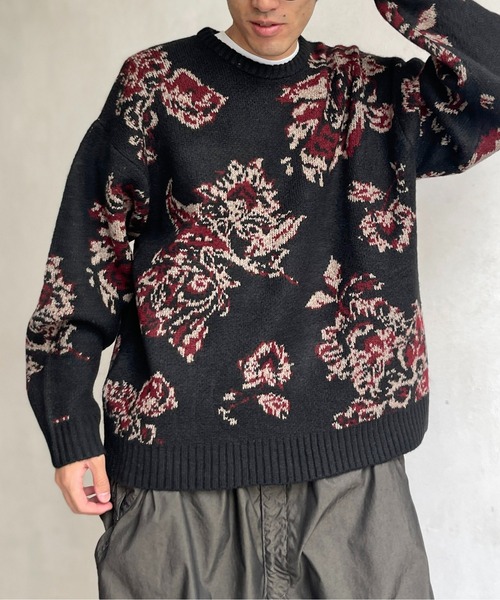 CPCM(シーピーシーエム)の「ジャガード総柄ニットプルオーバー(ニット/セーター・メンズ・ブルー/ブラック・MEDIUM/LARGE)」の11枚目の写真