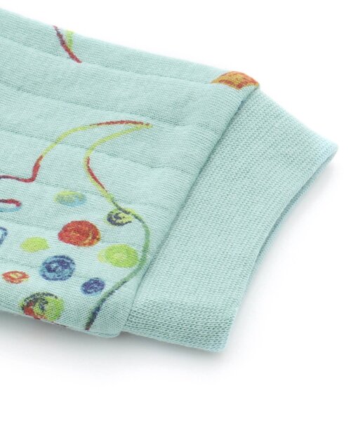 Ampersand（アンパサンド）の「恐竜柄ニットキルトカバーオール（ロンパース・キッズ・グリーン/キナリ・80/70/60）」の8枚目の写真