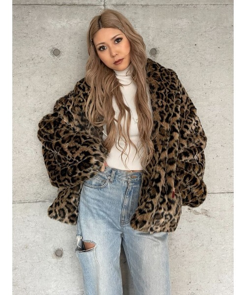 EGOIST - EGOIST ボリュームエコファーブルゾン(レオパード) EGOIST（エゴイスト）の「ボリュームエコファーブルゾン