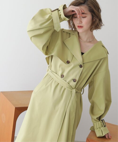 RAY CASSIN（レイカズン）の「ボリュームトレンチコート（トレンチコート・レディース・グリーン/ベージュ/キナリ・FREE）」の7枚目の写真