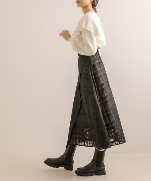 OLIVE des OLIVE（オリーブデオリーブ）の「重ねアシメフレアスカート