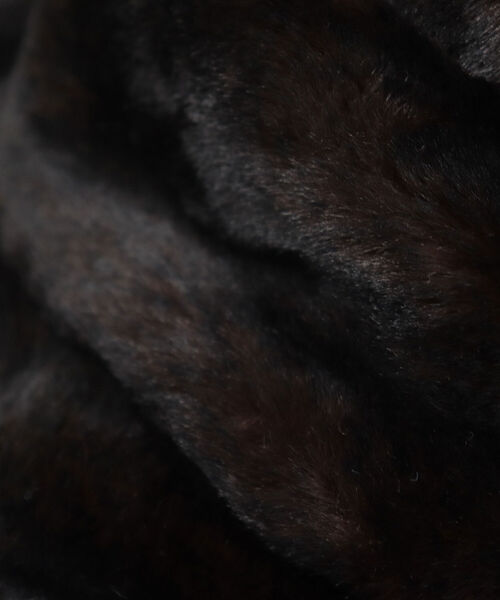 fredy emue（フレディエミュ）の「ミックスファーハット（ハット・レディース・ベージュ/ブラック・FREE）」の7枚目の写真