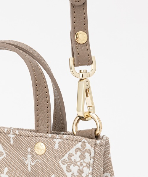 russet(ラシット)の「《SHOPPER》マイクロショルダーバッグ【コットンジャガード】(CE-1018)(ショルダーバッグ・レディース・ベージュ/イエロー/ライトグレー/ライトピンク・FREE)」の14枚目の写真