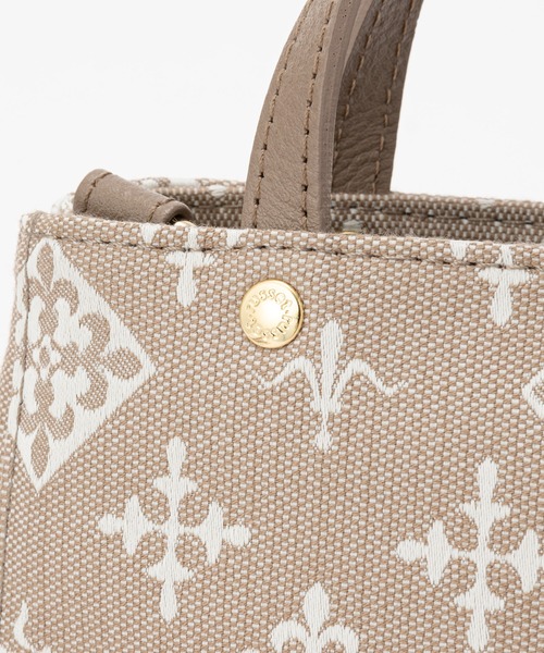 russet(ラシット)の「《SHOPPER》マイクロショルダーバッグ【コットンジャガード】(CE-1018)(ショルダーバッグ・レディース・ベージュ/イエロー/ライトグレー/ライトピンク・FREE)」の6枚目の写真