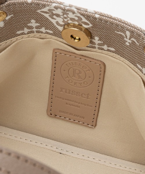 russet(ラシット)の「《SHOPPER》マイクロショルダーバッグ【コットンジャガード】(CE-1018)(ショルダーバッグ・レディース・ベージュ/イエロー/ライトグレー/ライトピンク・FREE)」の9枚目の写真