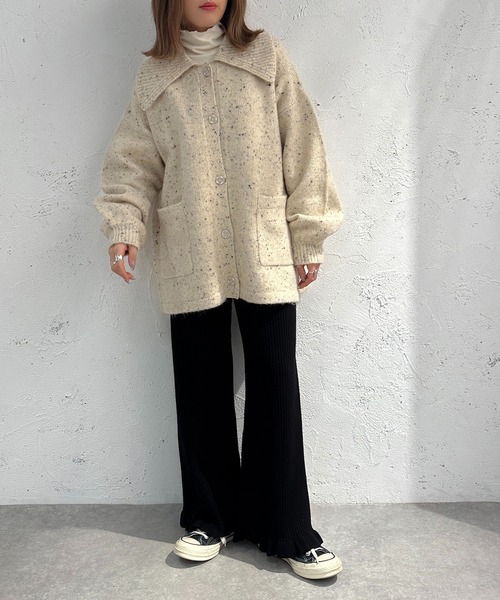 apres jour mignon（アプレジュールミニョン）の「襟付きカーディガン【ZOZOTOWN限定アイテム】（カーディガン/ボレロ・レディース・ベージュ/ライトグレー/アイボリー・X-LARGE/フリー）」の10枚目の写真