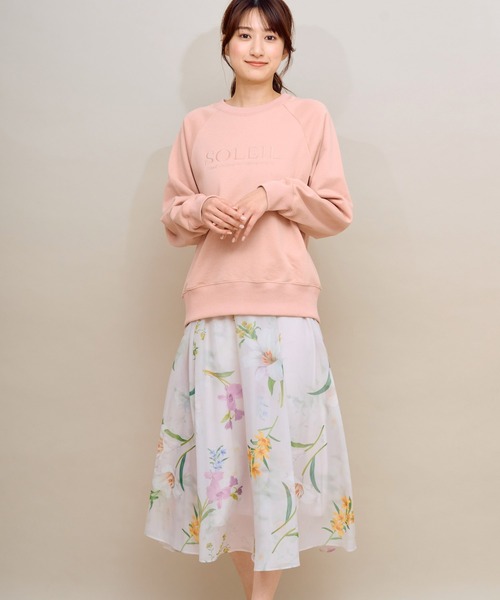 NOELA(ノエラ)の「カラーリングフラワースカート(スカート・レディース・カーキ/オレンジ/オフホワイト・M/S)」の6枚目の写真