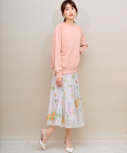 NOELA(ノエラ)の「カラーリングフラワースカート(スカート・レディース・カーキ/オレンジ/オフホワイト・M/S)」の7枚目の写真