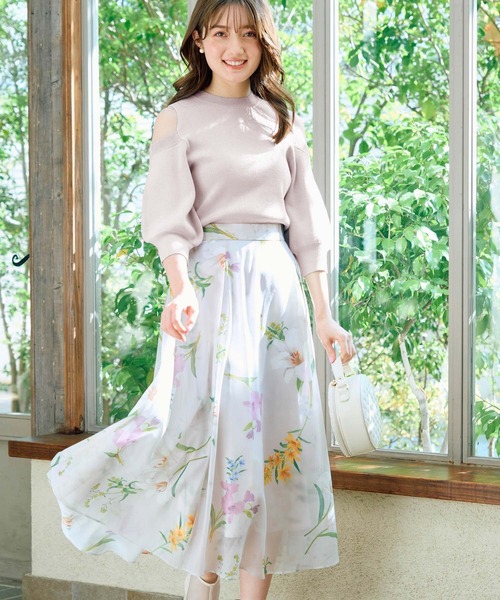 NOELA(ノエラ)の「カラーリングフラワースカート(スカート・レディース・カーキ/オレンジ/オフホワイト・M/S)」の22枚目の写真