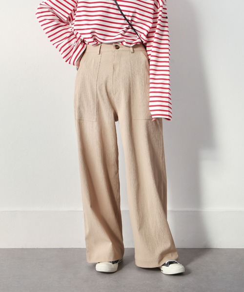 Chillfar(チルファー)の「クレープベイカーパンツ(チノパンツ・レディース・ベージュ/カーキ/ブラック・MEDIUM/LARGE)」の10枚目の写真