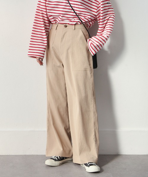 Chillfar(チルファー)の「クレープベイカーパンツ(チノパンツ・レディース・ベージュ/カーキ/ブラック・MEDIUM/LARGE)」の7枚目の写真