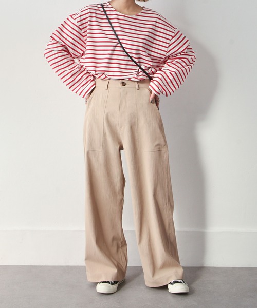 Chillfar(チルファー)の「クレープベイカーパンツ(チノパンツ・レディース・ベージュ/カーキ/ブラック・MEDIUM/LARGE)」の13枚目の写真